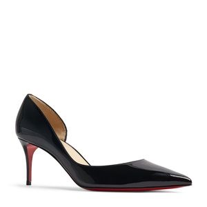 Authentic CHRISTIAN LOUBOUTIN Iriza Patent Leather Pumps 70 (Black/size 39.5)